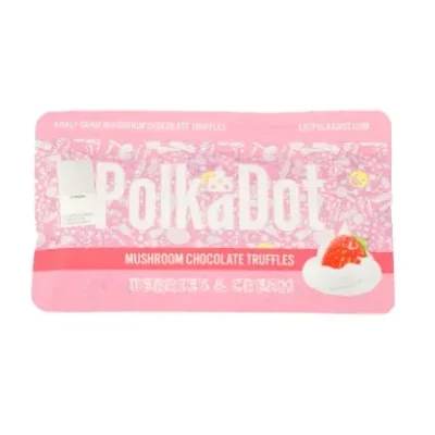 Home 18 Polkadot Mushroom Chocolate Bars & Gummies
